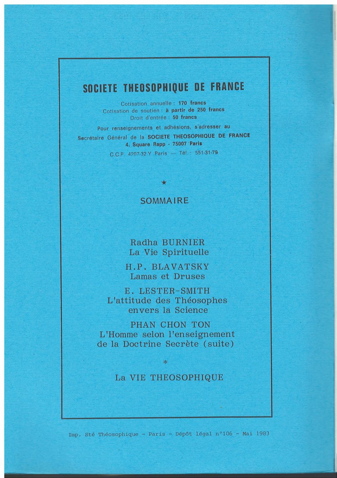 Le Lotus Bleu 1983/06