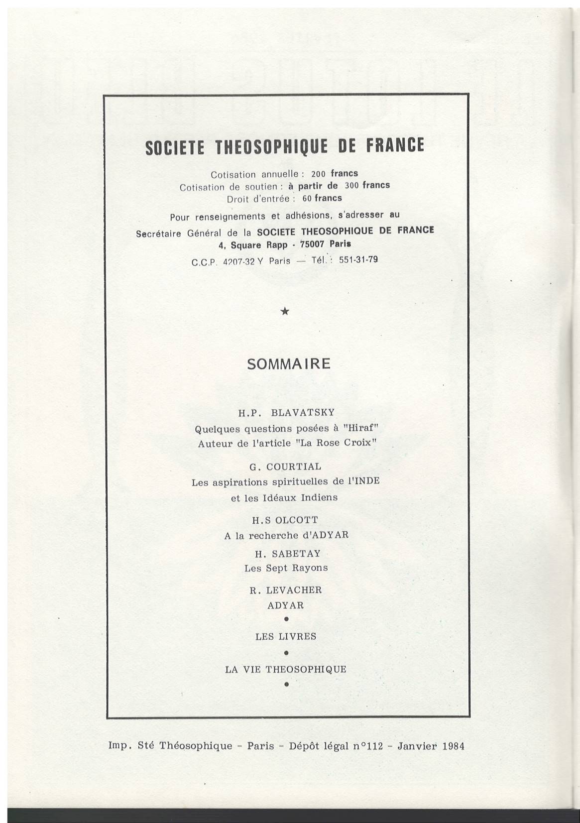 Le Lotus Bleu 1984/02