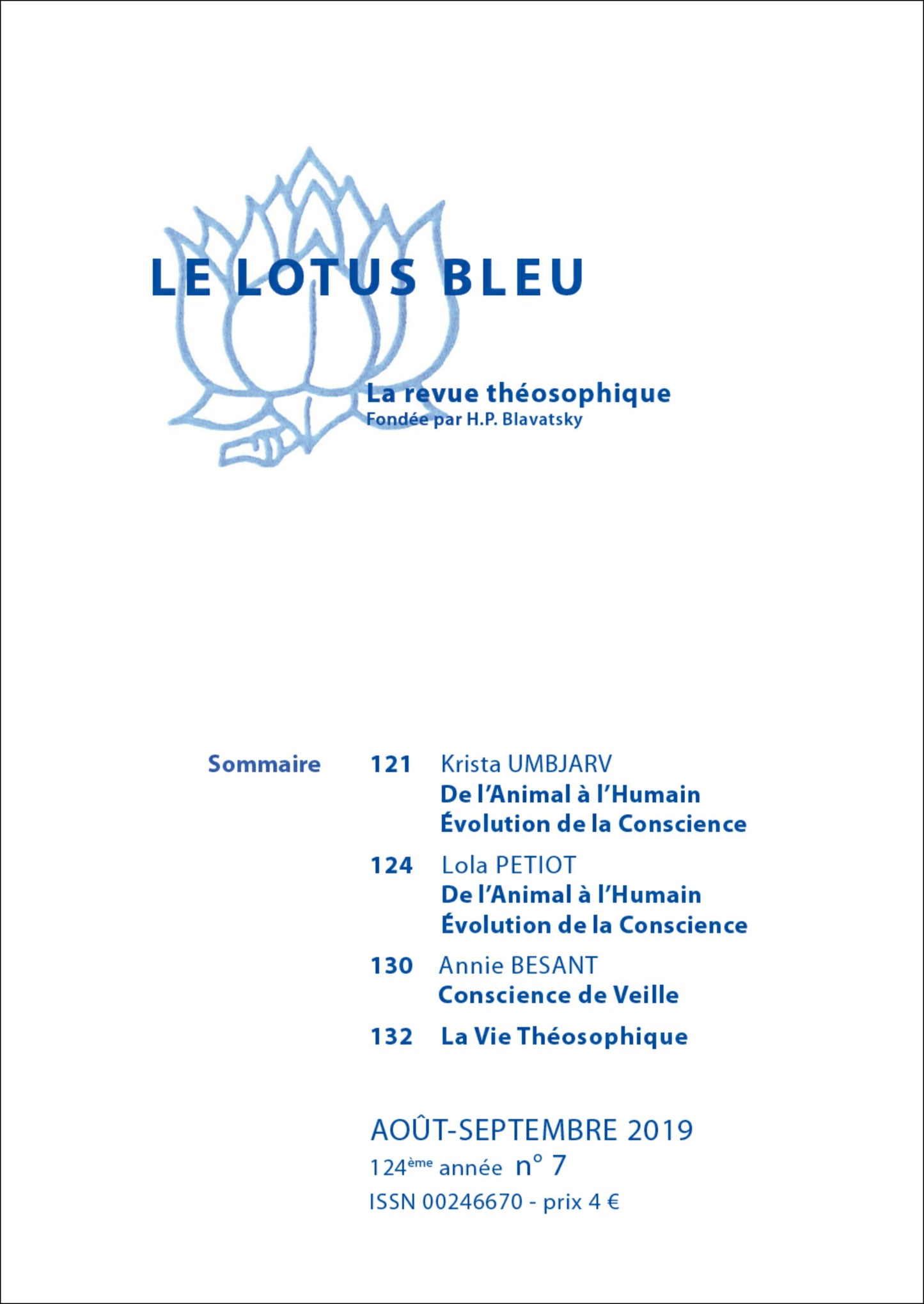Le Lotus Bleu 2019/07