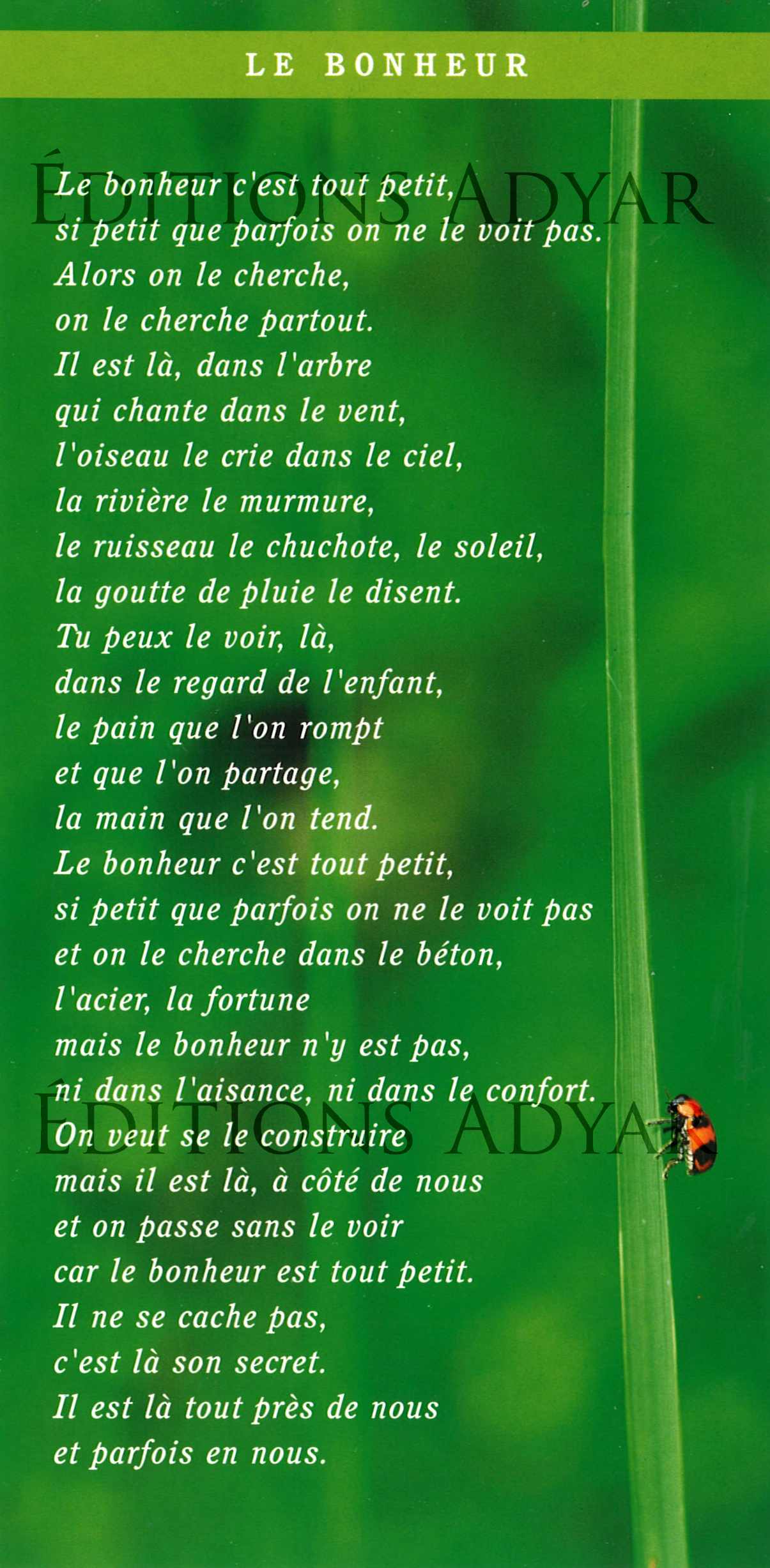 Carte de vœux « Bonheur »