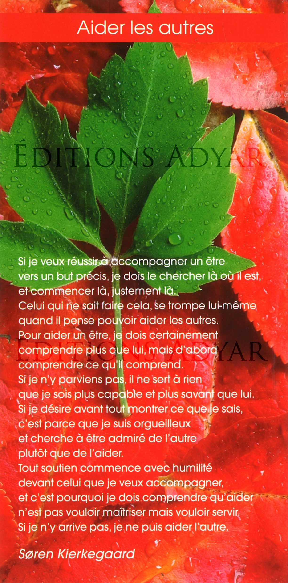 Carte de vœux « Aider les autres »