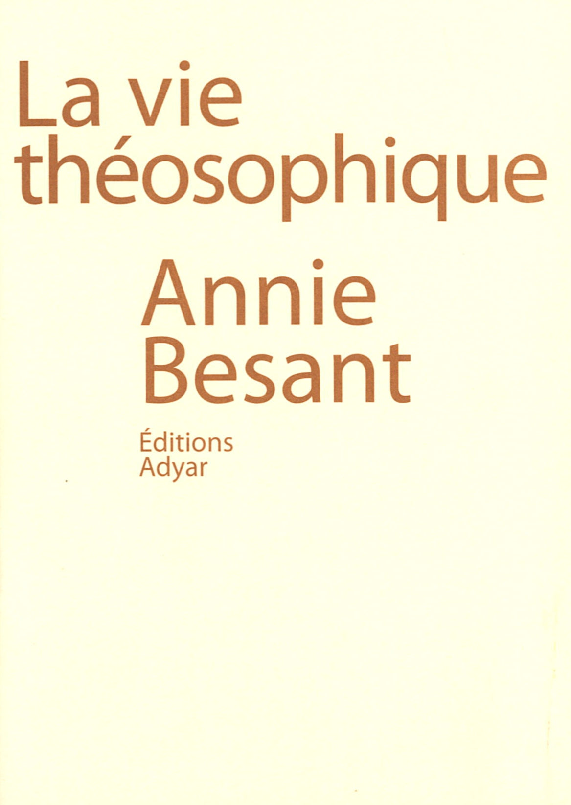 Occasion - La Vie théosophique