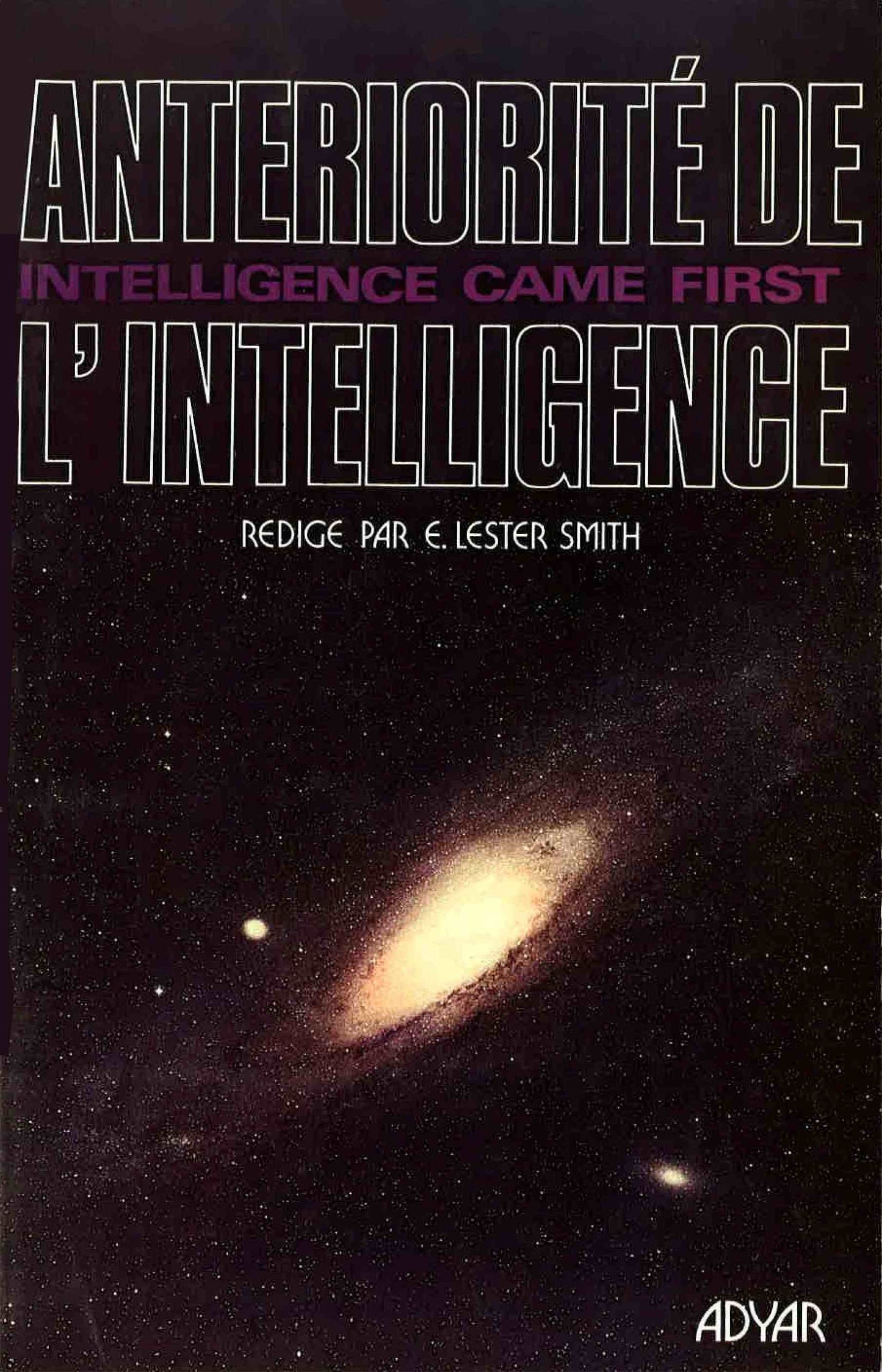 Occasion - Antériorité de l’Intelligence