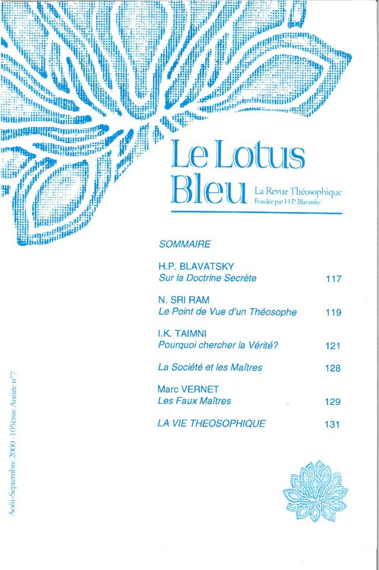Le Lotus Bleu 2000/07