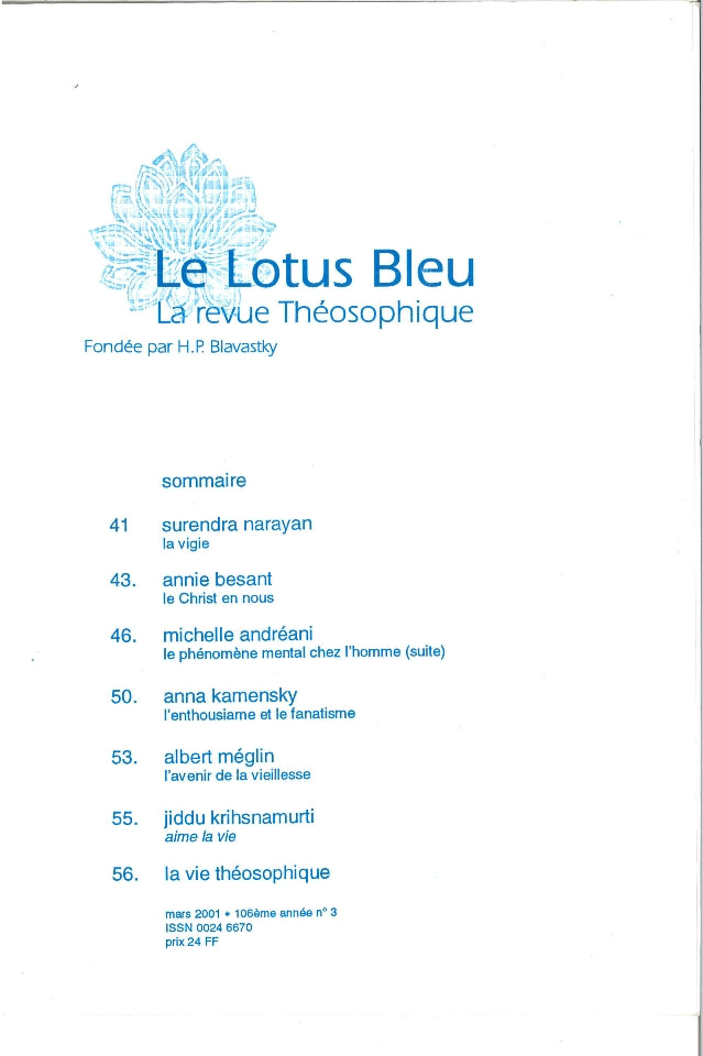 Le Lotus Bleu 2001/03