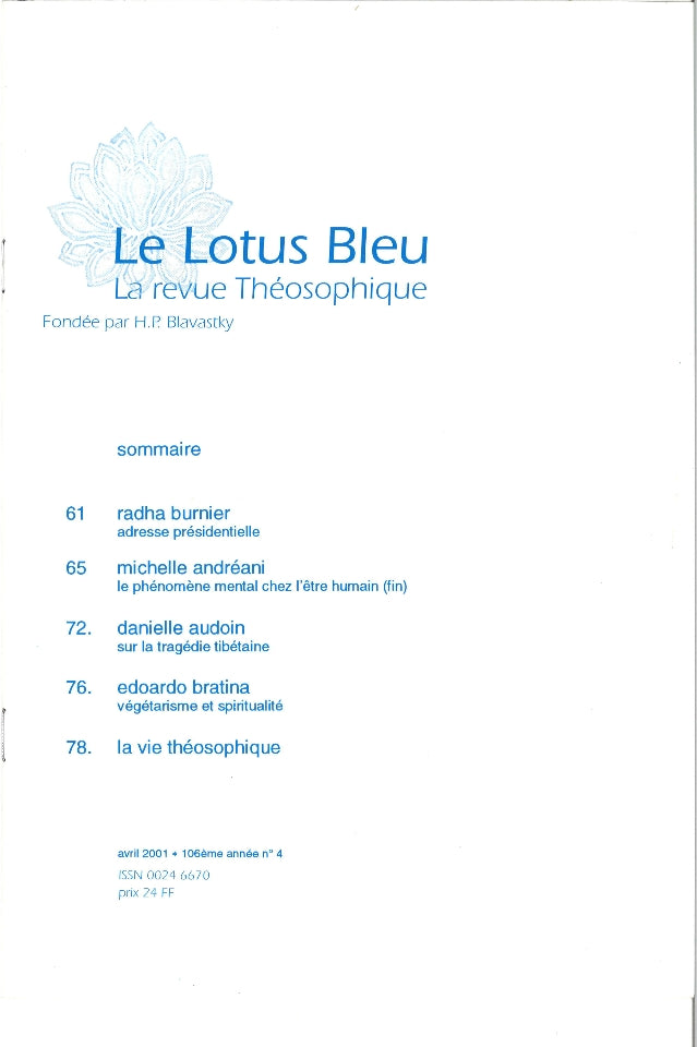 Le Lotus Bleu 2001/04