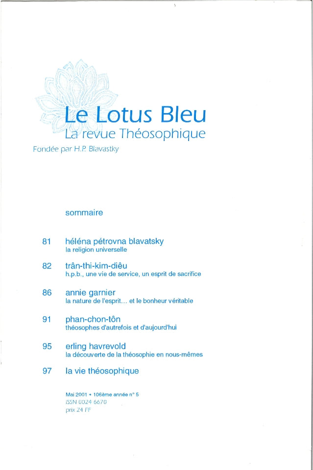 Le Lotus Bleu 2001/05