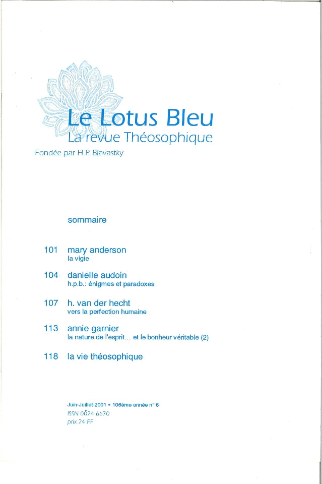 Le Lotus Bleu 2001/06
