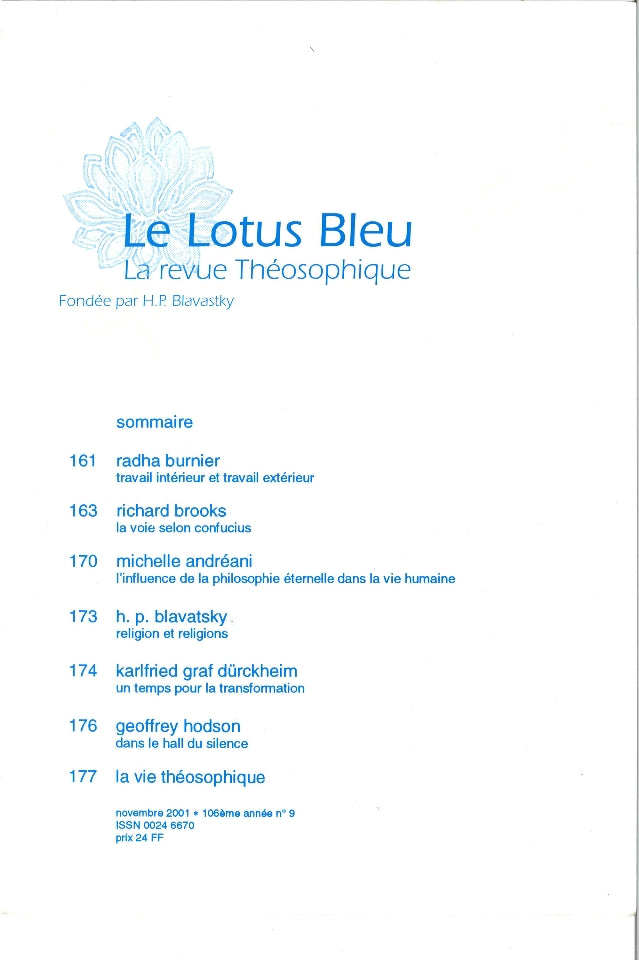 Le Lotus Bleu 2001/09