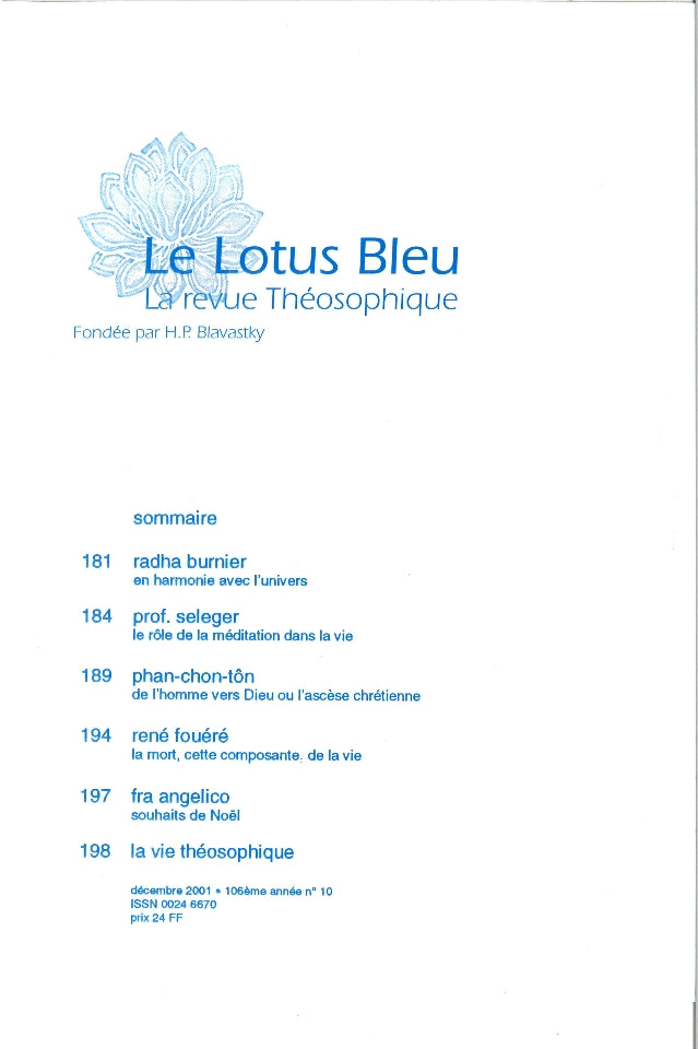 Le Lotus Bleu 2001/10