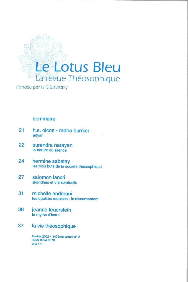 Le Lotus Bleu 2002/01