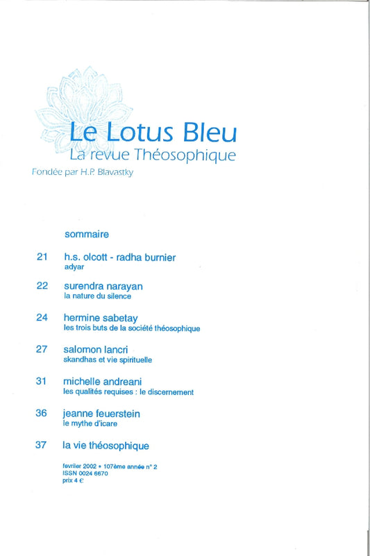 Le Lotus Bleu 2002/02