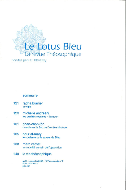 Le Lotus Bleu 2002/07