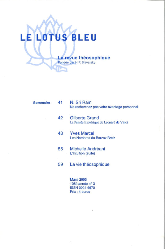 Le Lotus Bleu 2003/03