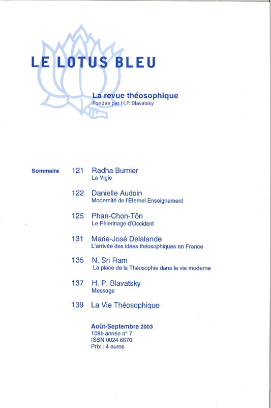 Le Lotus Bleu 2003/07