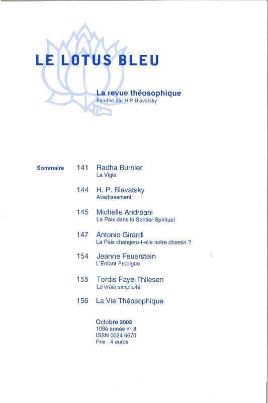 Le Lotus Bleu 2003/08