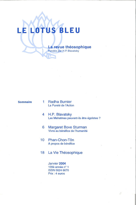 Le Lotus Bleu 2004/01