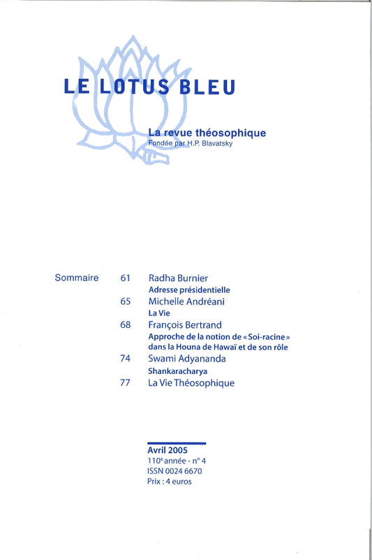 Le Lotus Bleu 2005/04