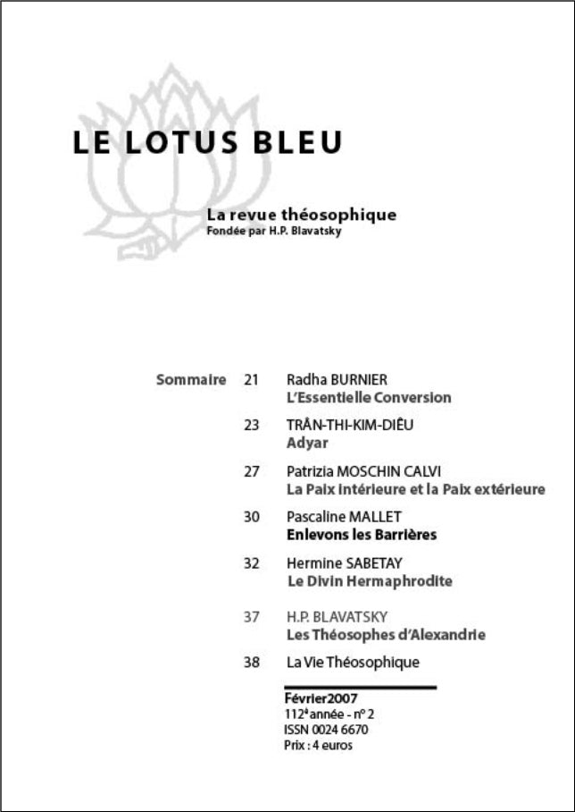 Le Lotus Bleu 2007/02