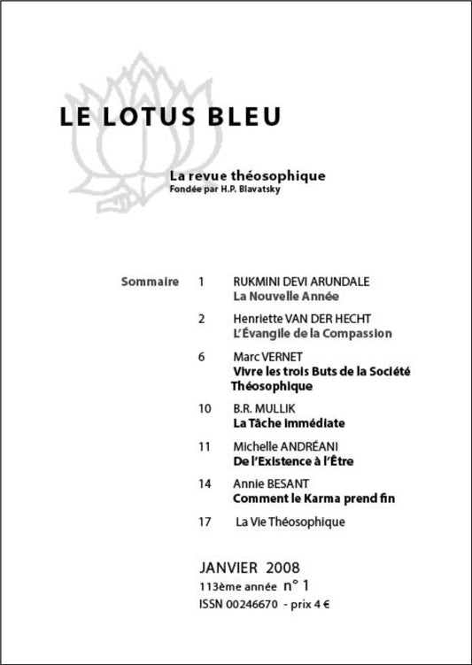 Le Lotus Bleu 2008/01