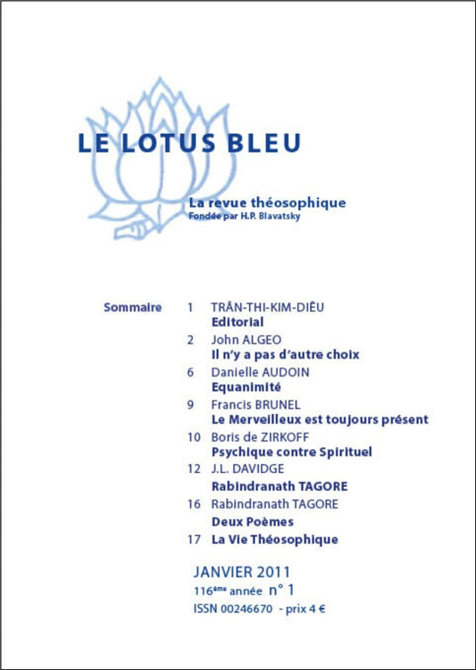 Le Lotus Bleu 2011/01