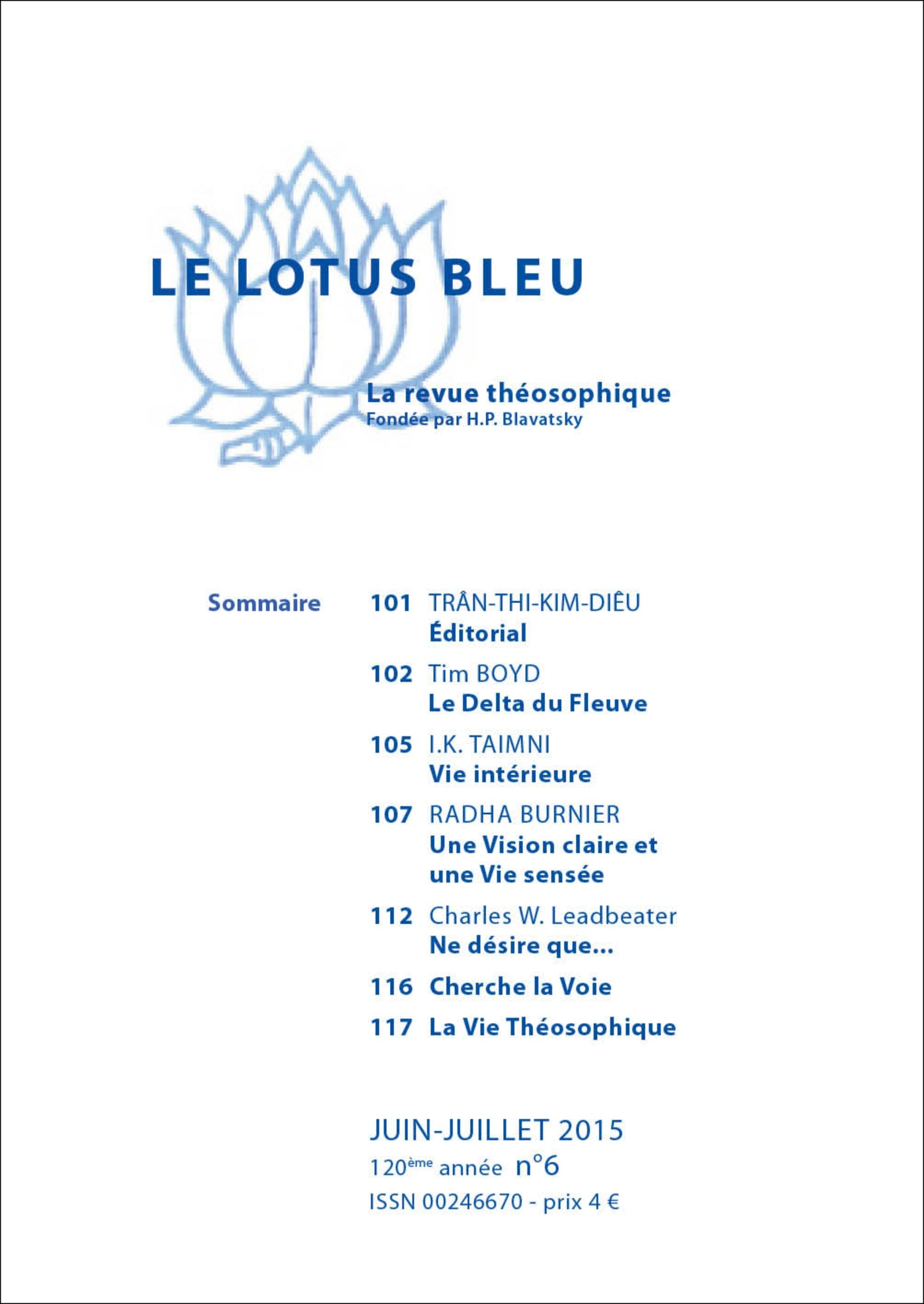 Le Lotus Bleu 2015/06
