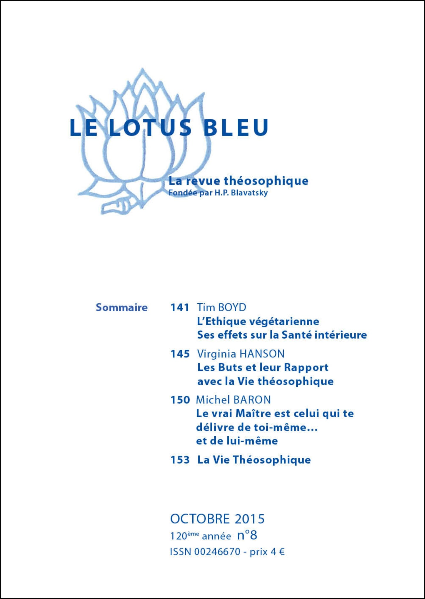 Le Lotus Bleu 2015/08