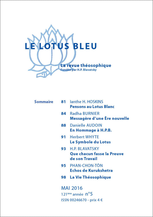 Le Lotus Bleu 2016/05