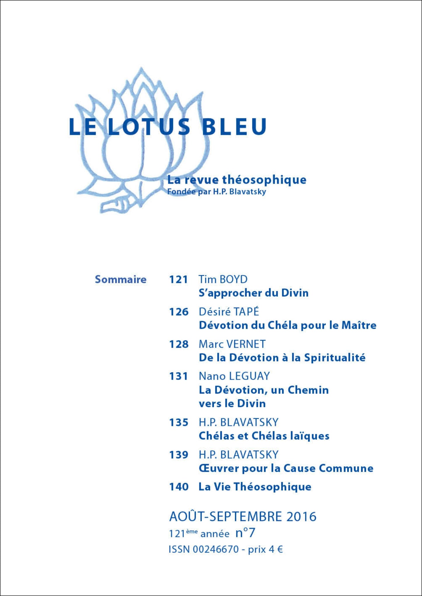 Le Lotus Bleu 2016/07