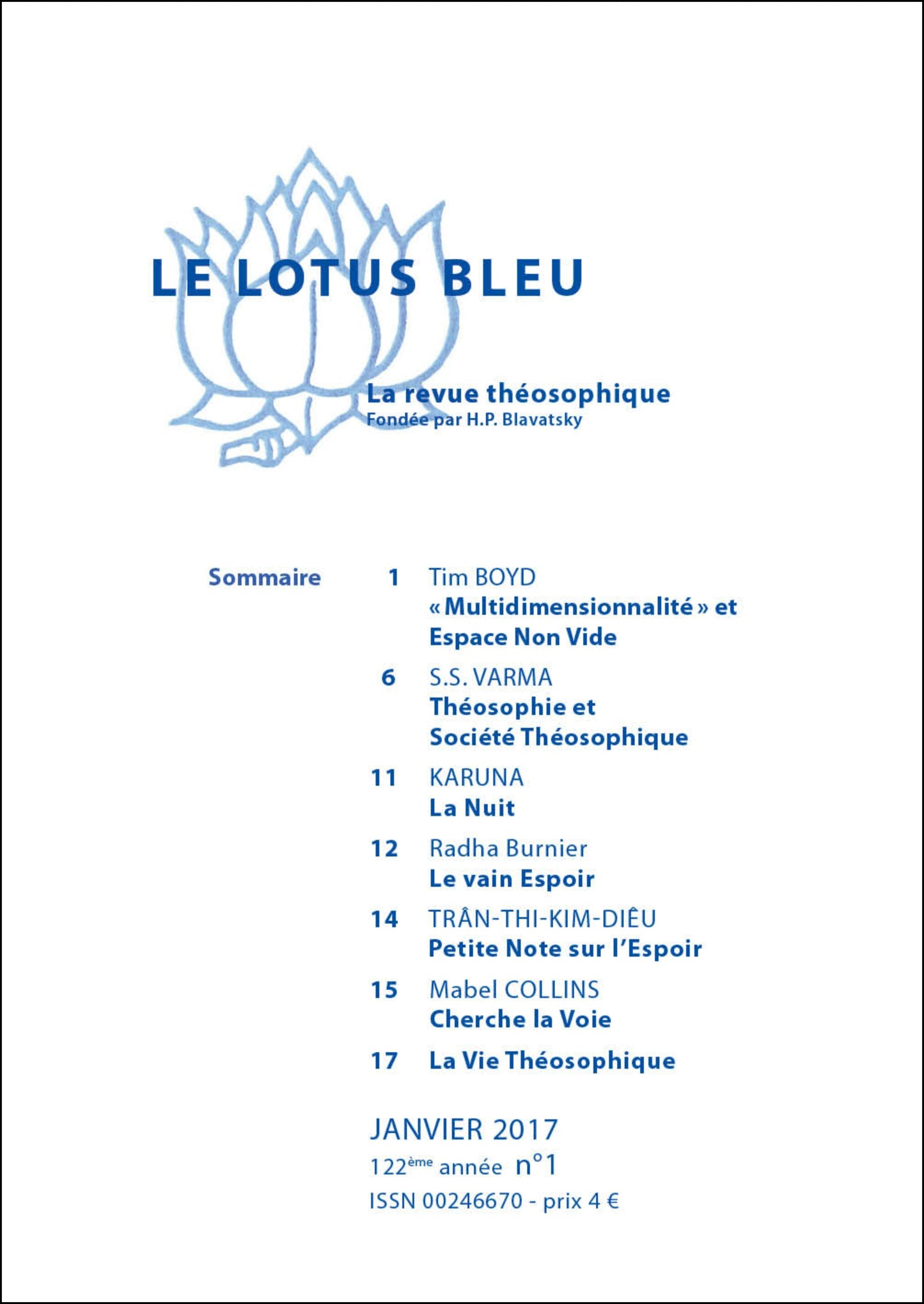 Le Lotus Bleu 2017/01