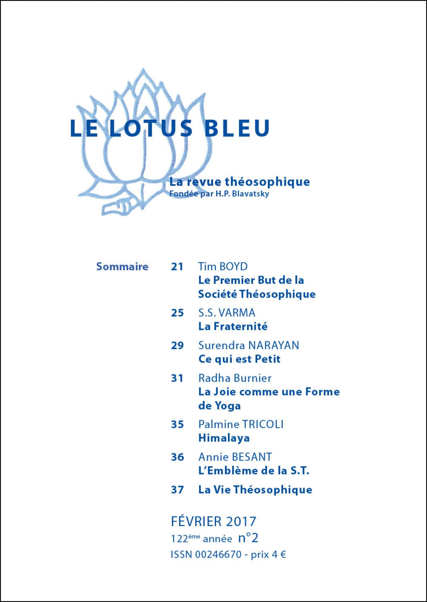 Le Lotus Bleu 2017/02