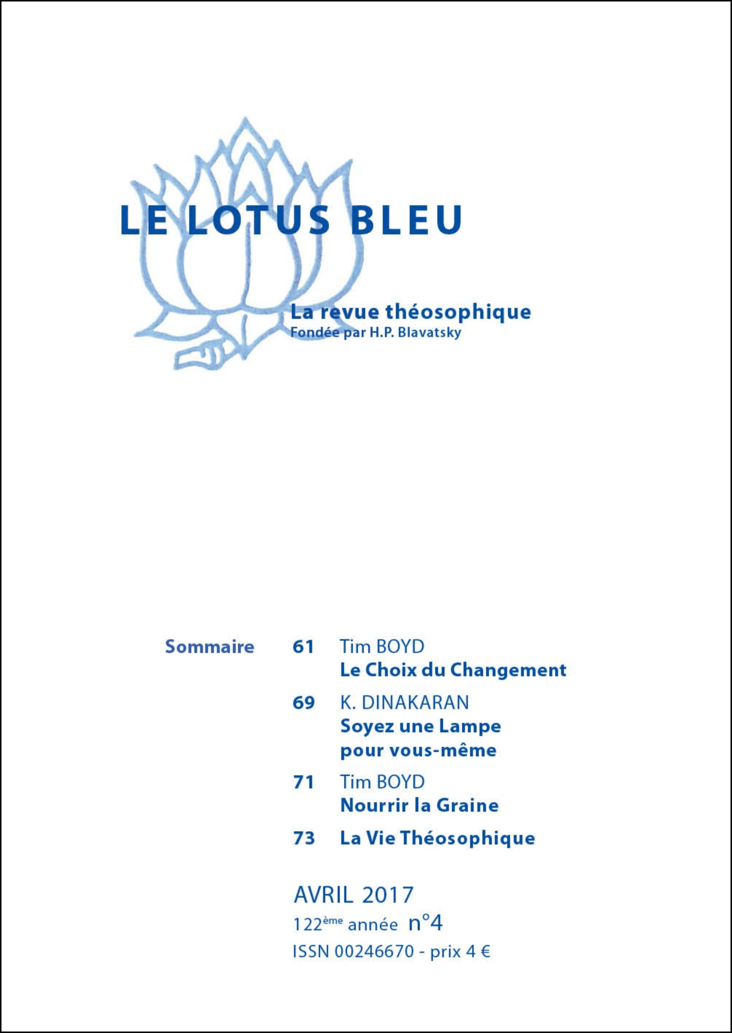 Le Lotus Bleu 2017/04