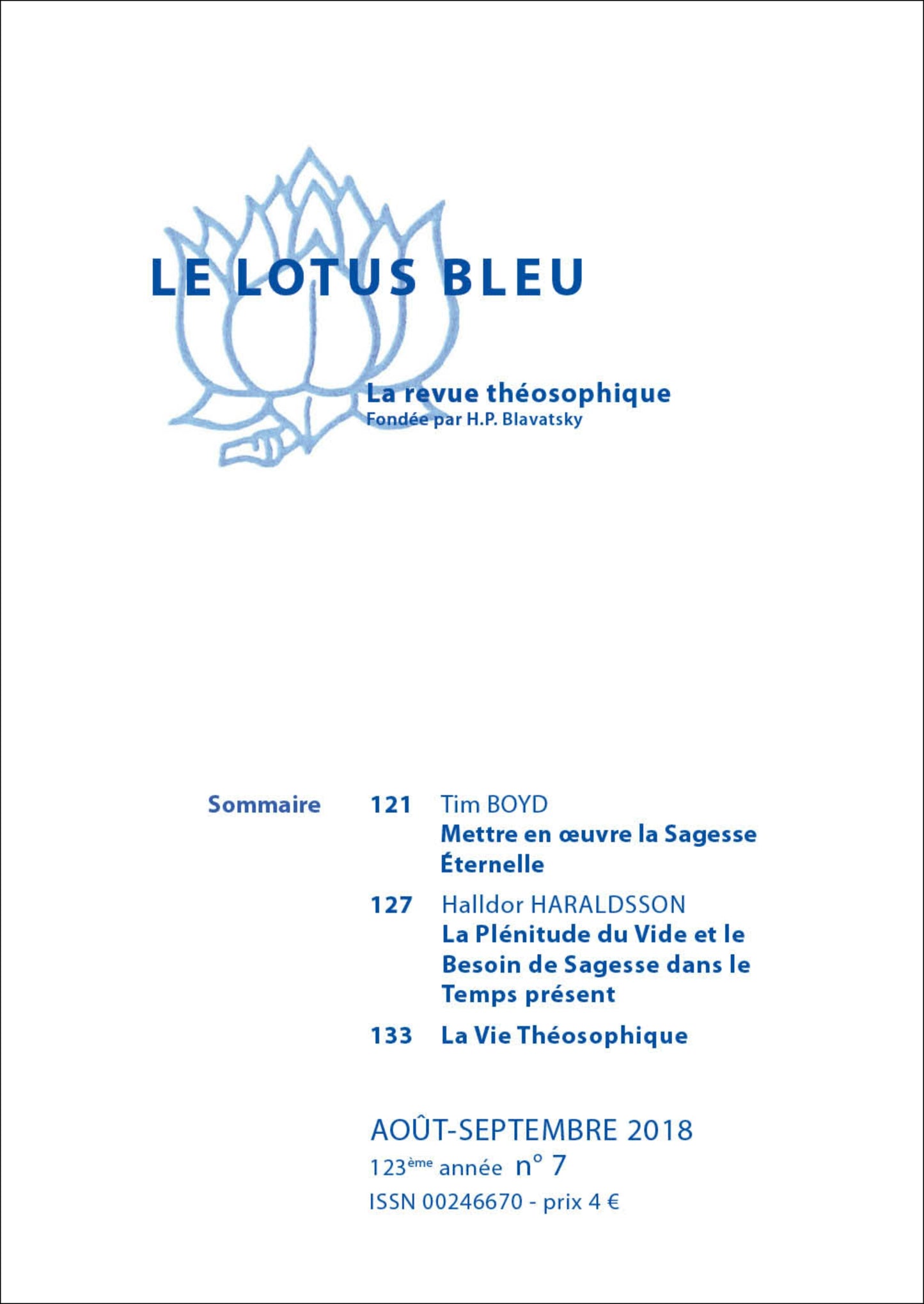 Le Lotus Bleu 2018/07