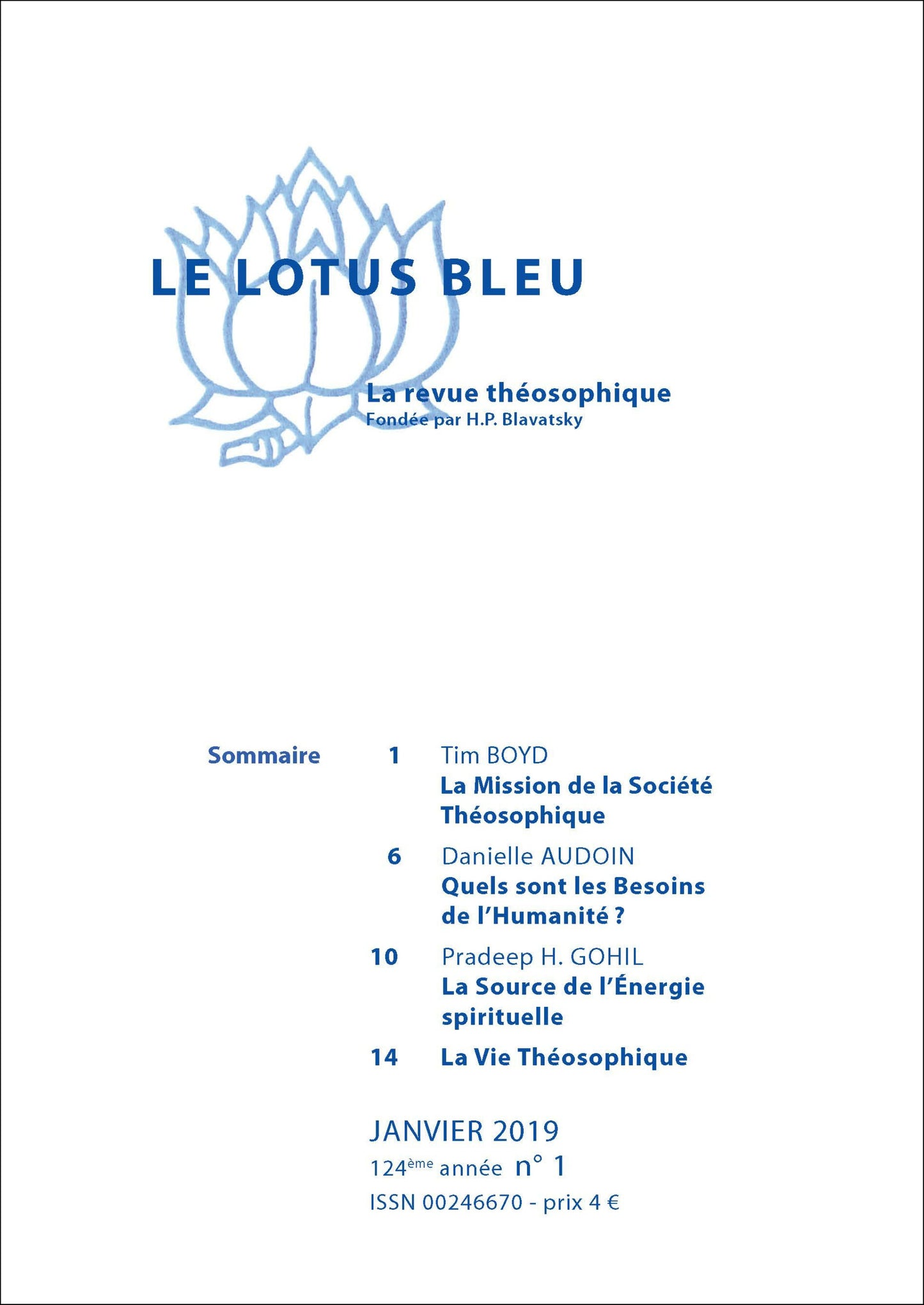 Le Lotus Bleu 2019/01