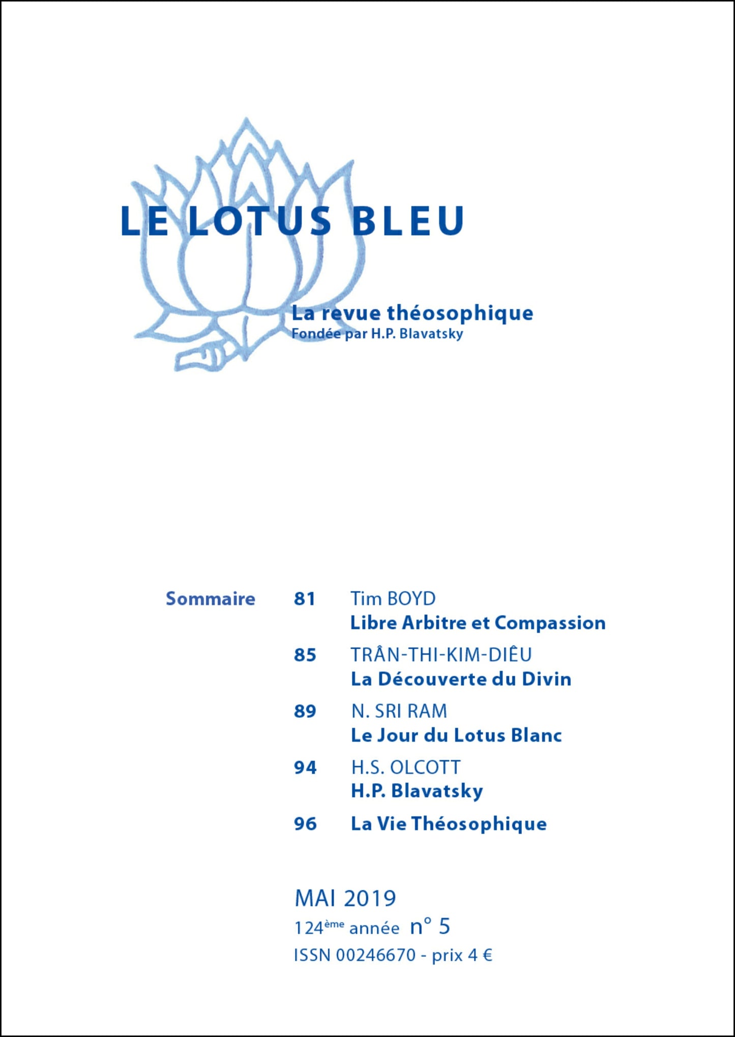 Le Lotus Bleu 2019/05