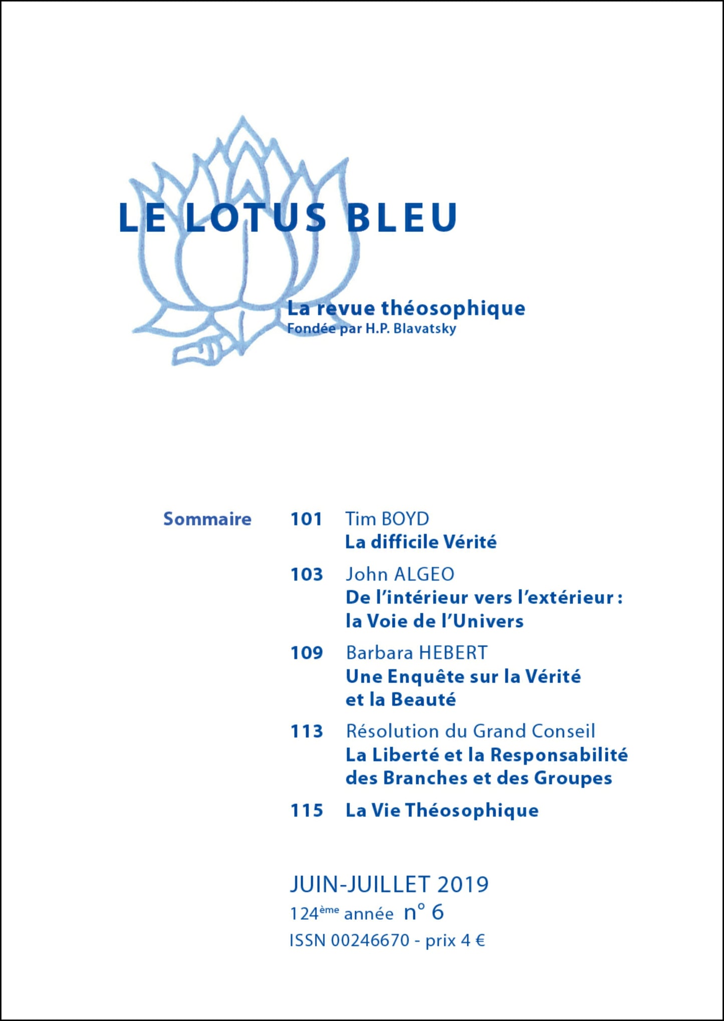 Le Lotus Bleu 2019/06