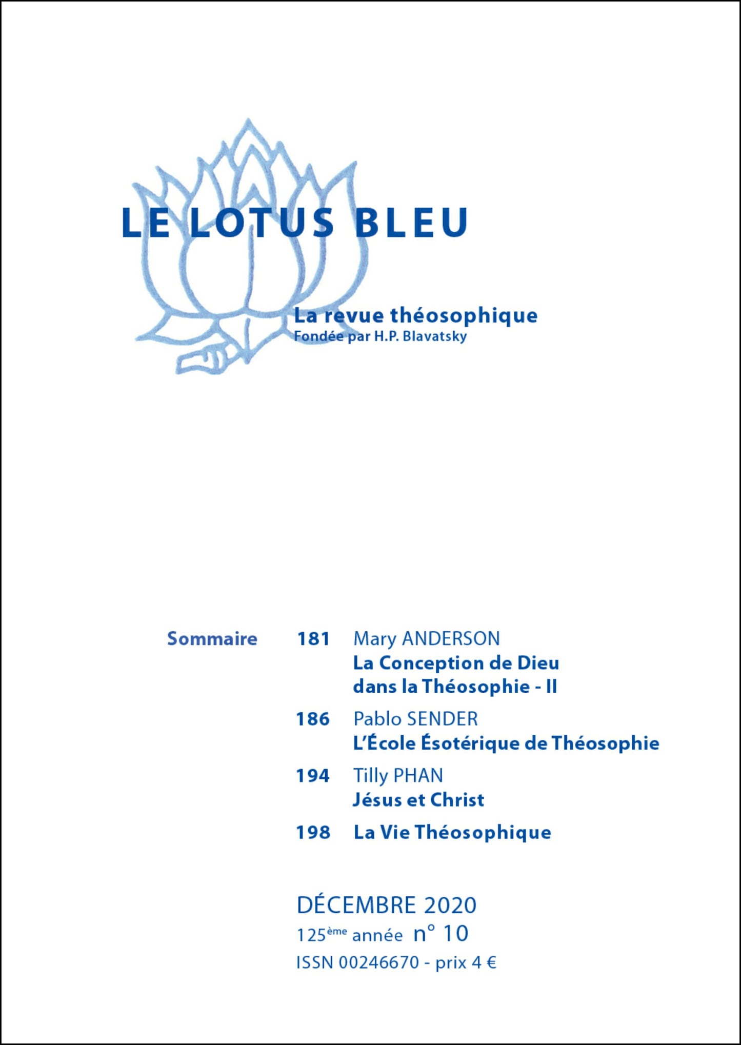 Le Lotus Bleu 2020/10