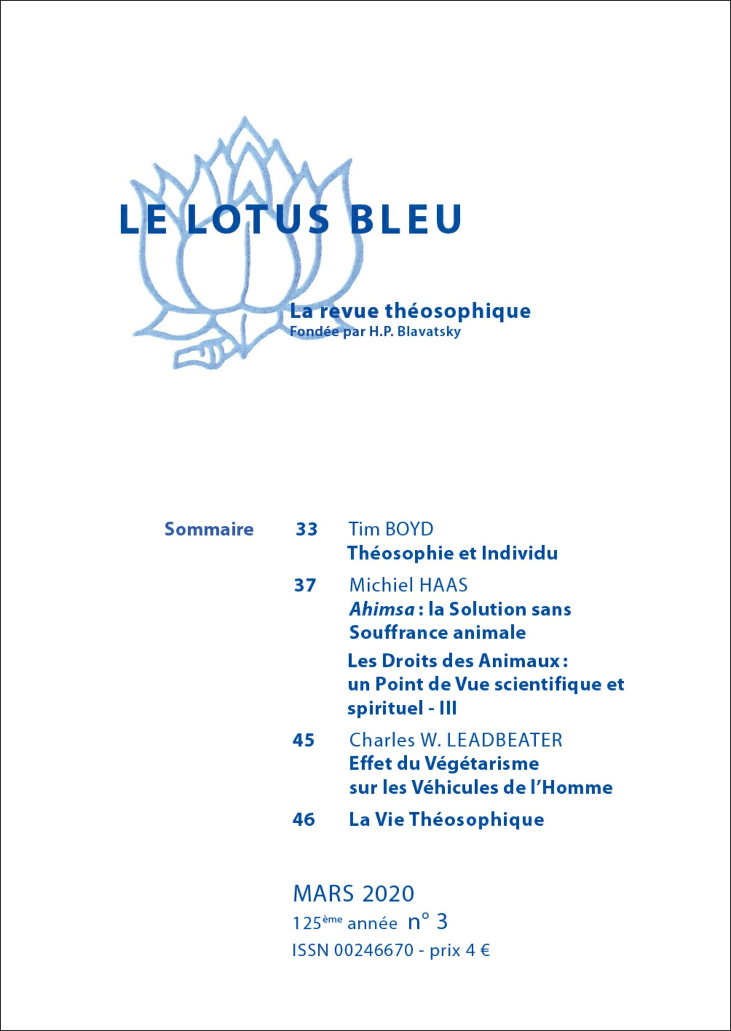 Le Lotus Bleu 2020/03