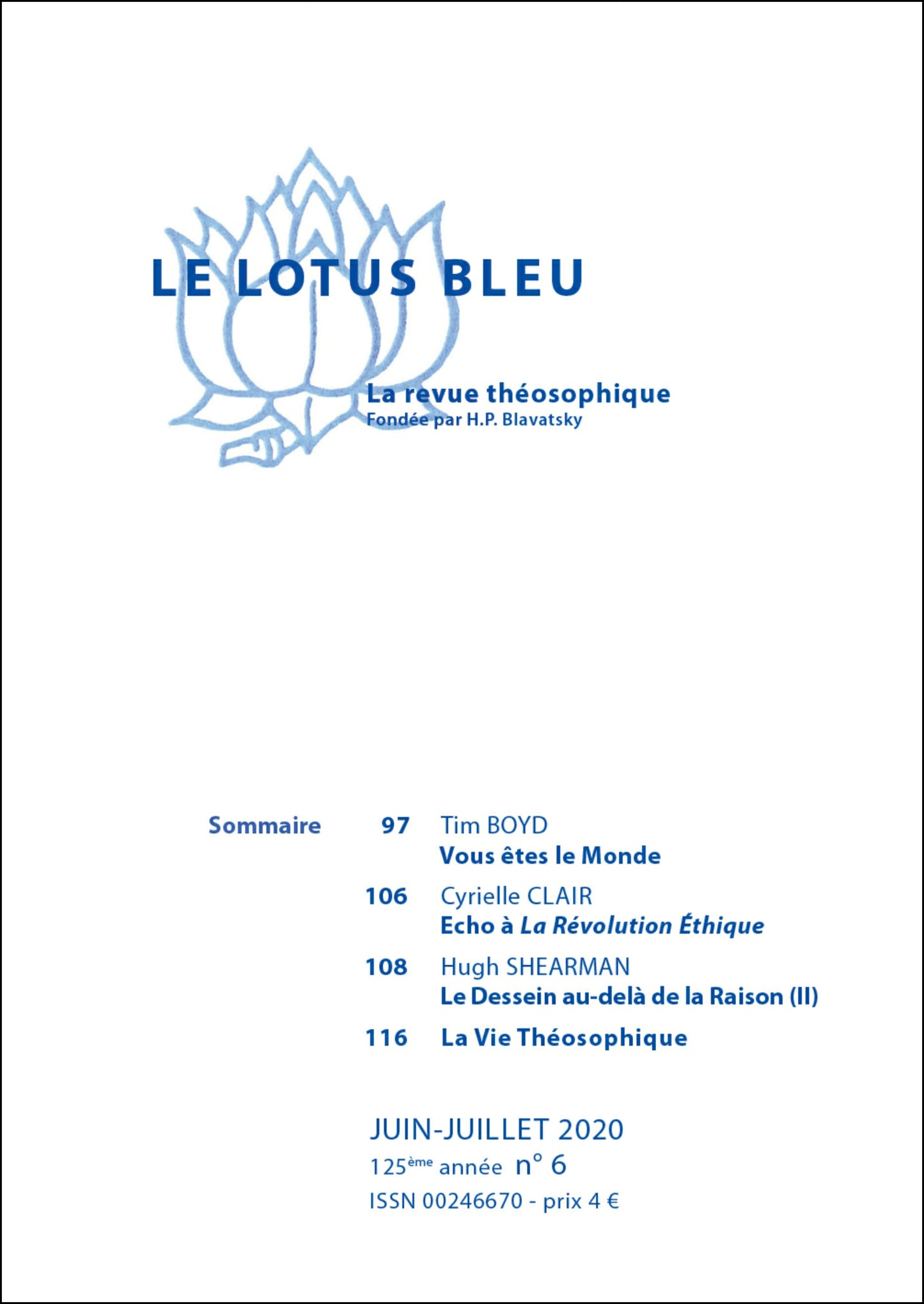 Le Lotus Bleu 2020/06
