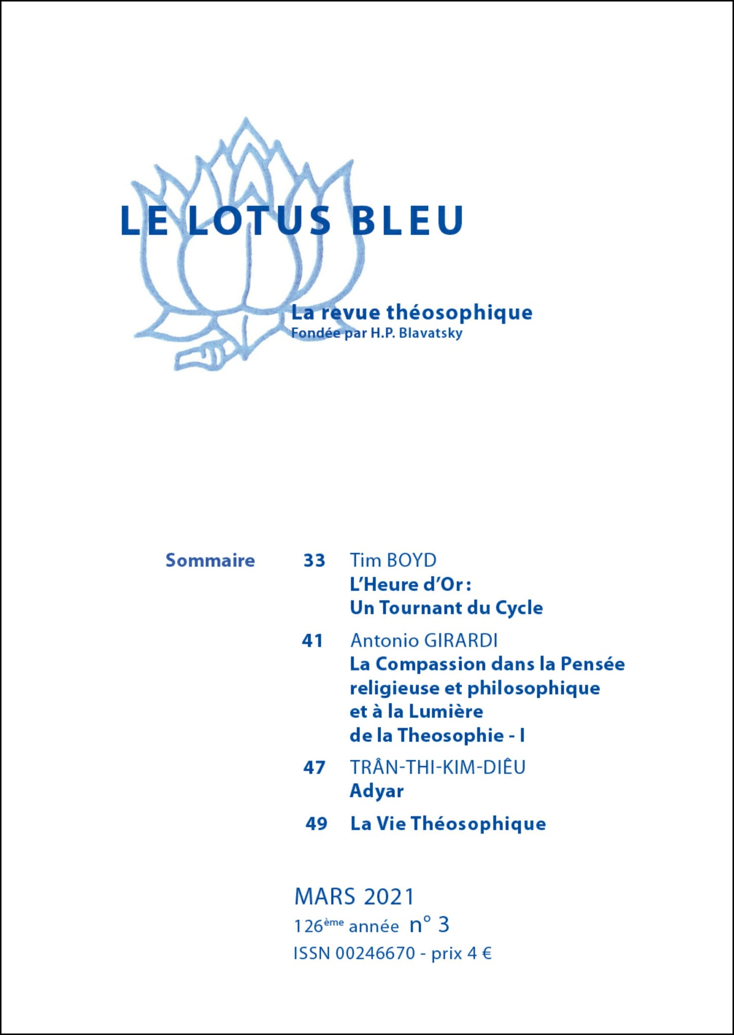 Le Lotus Bleu 2021/03