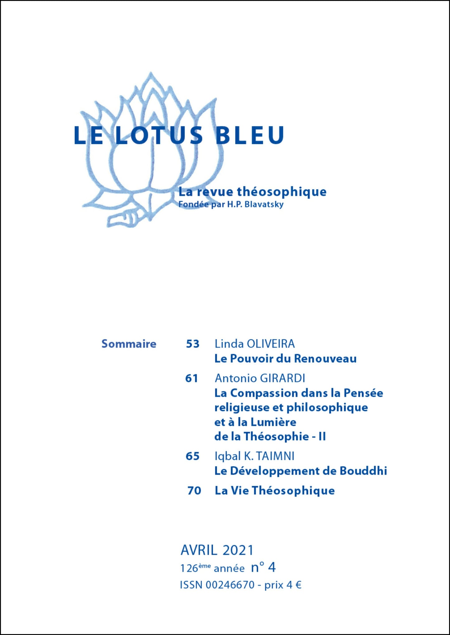 Le Lotus Bleu 2021/04