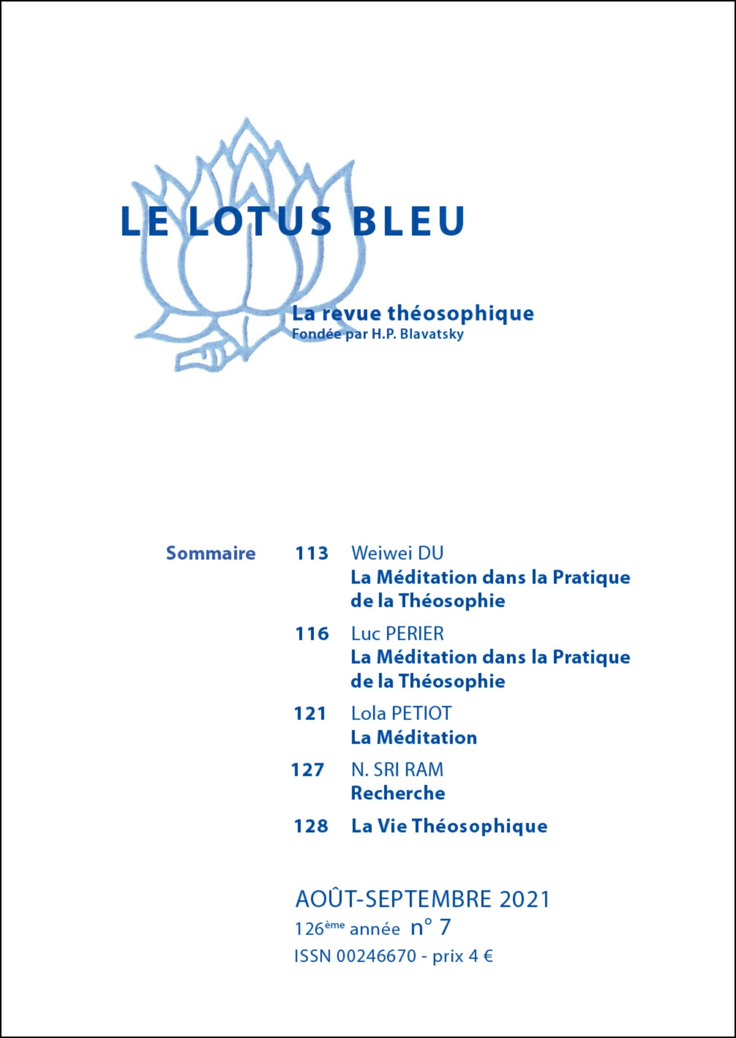 Le Lotus Bleu 2021/07