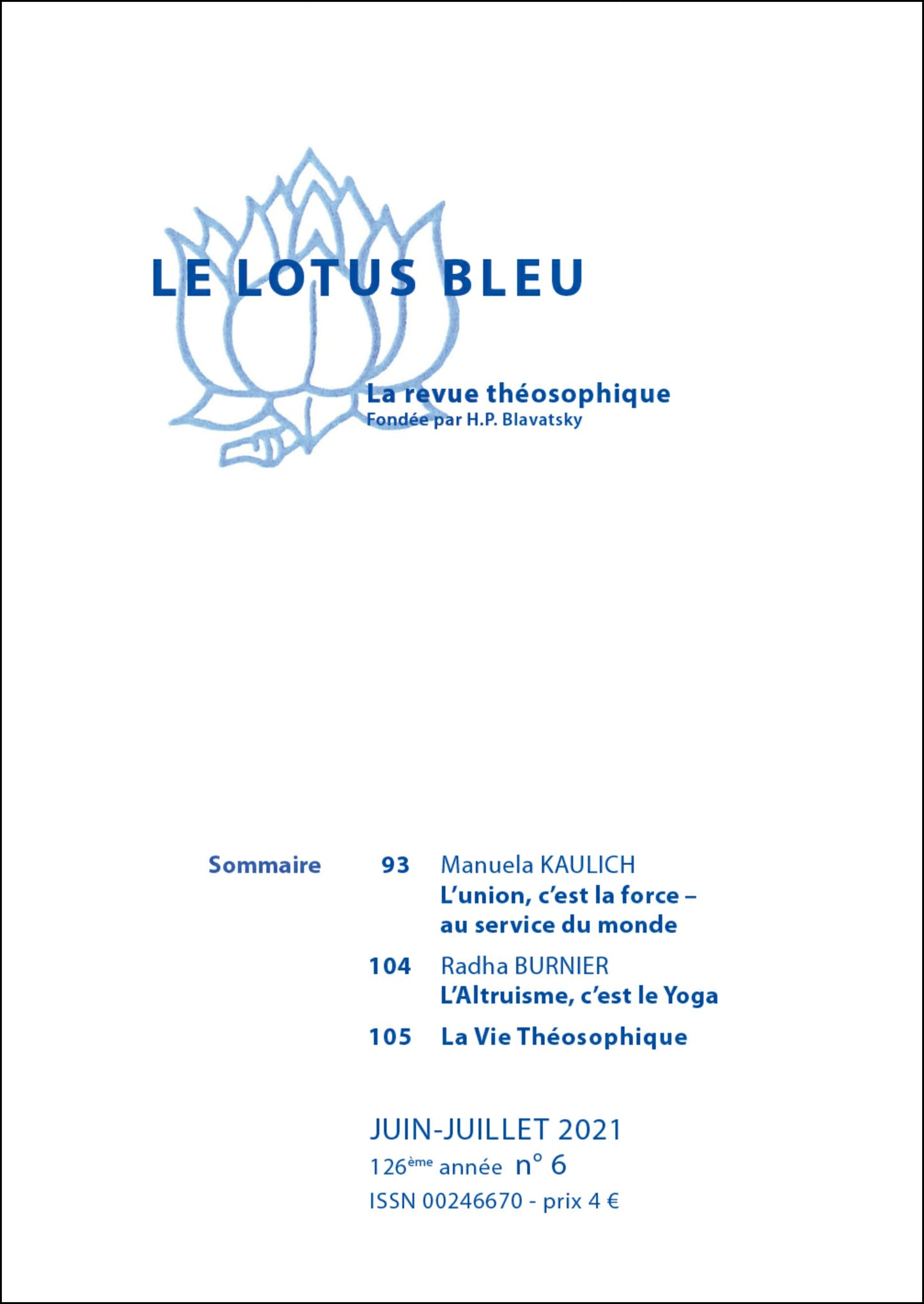 Le Lotus Bleu 2021/06