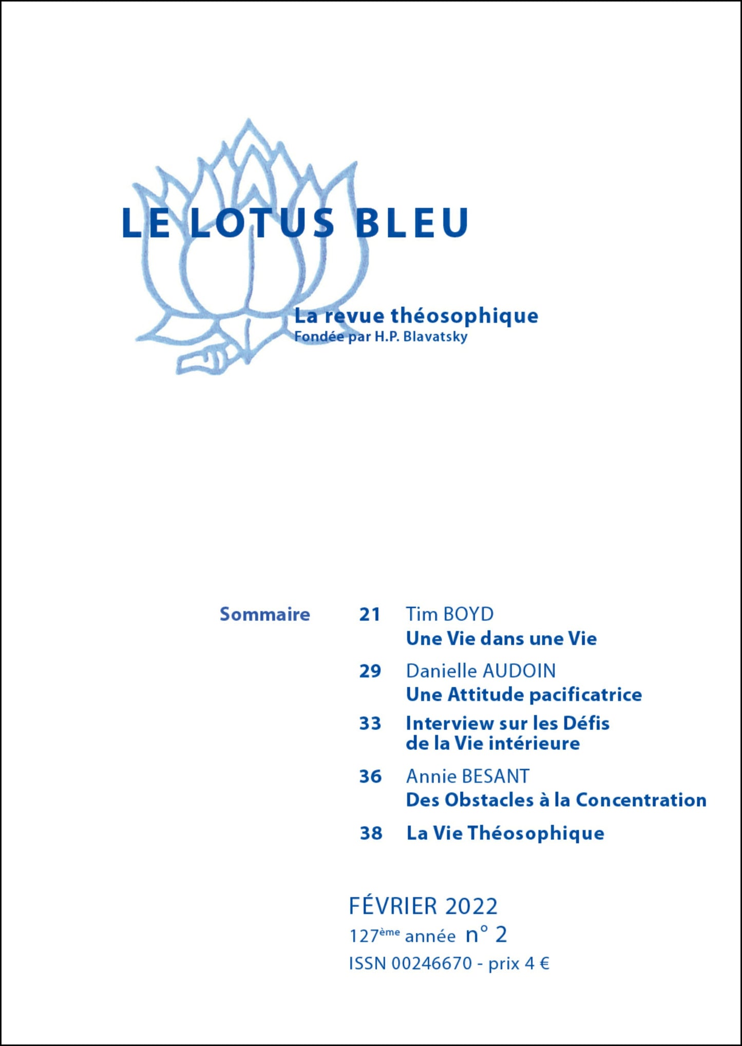 Le Lotus Bleu 2022/02