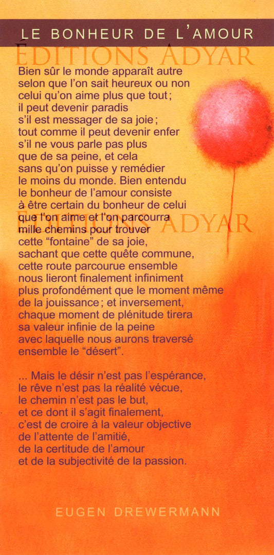 Carte de vœux « Bonheur de l'amour »