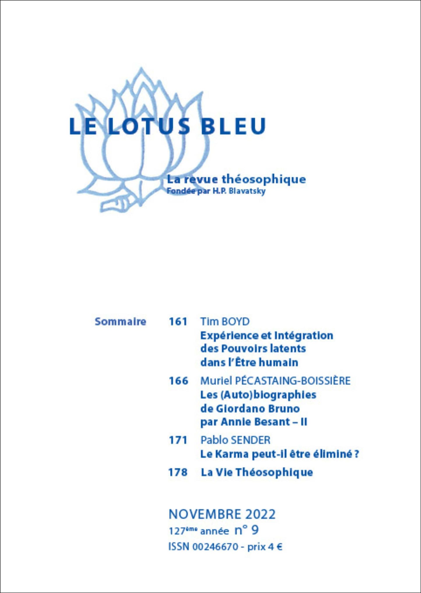 Le Lotus Bleu 2022/10